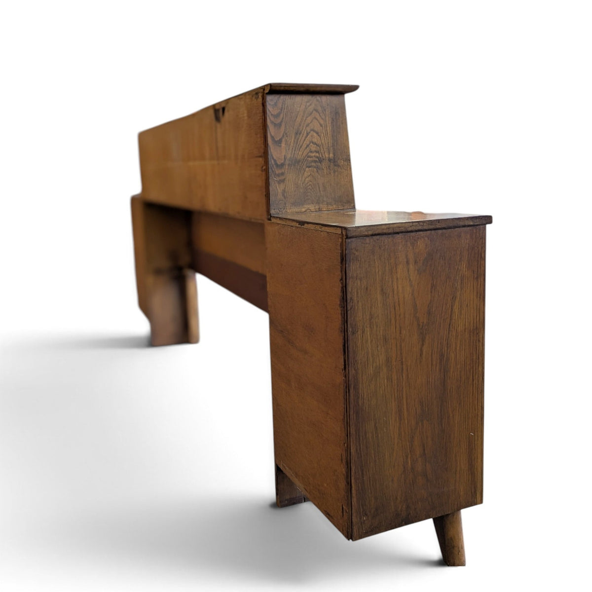 Vintage L.A. Period Furniture Headboard with Integrated Nightstands — view 11 of 16