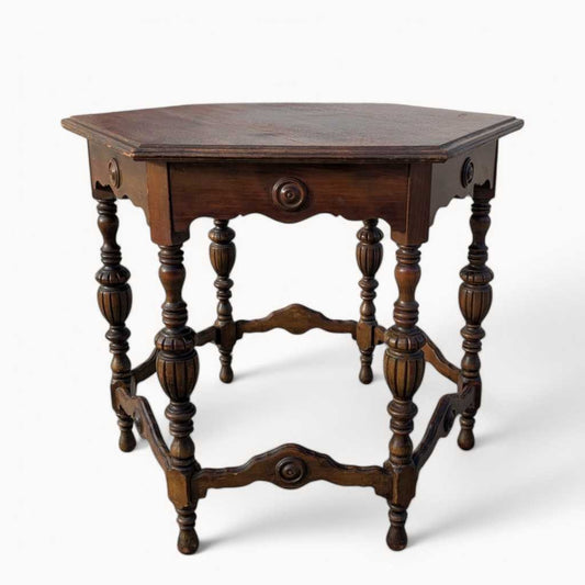 Antique Small Dining Table or Oversized Accent Table