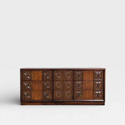 Brutalist Dresser, MCM Lowboy, c. 1970s