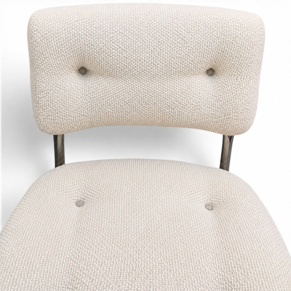 1970s Steelcase Chrome Cantilever Side Chair, Custom Upholstery