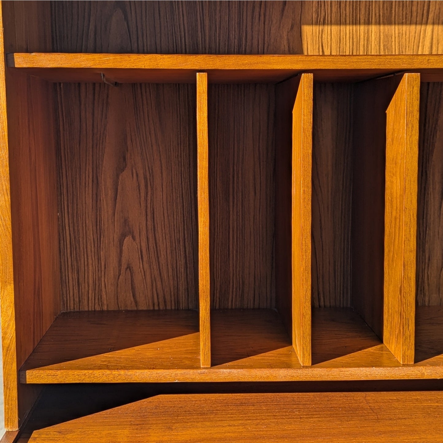 Vintage Bookcase, Freestanding Wall Unit, Mid Century, MCM, Danish Modern, Shelves, Storage Cabinet