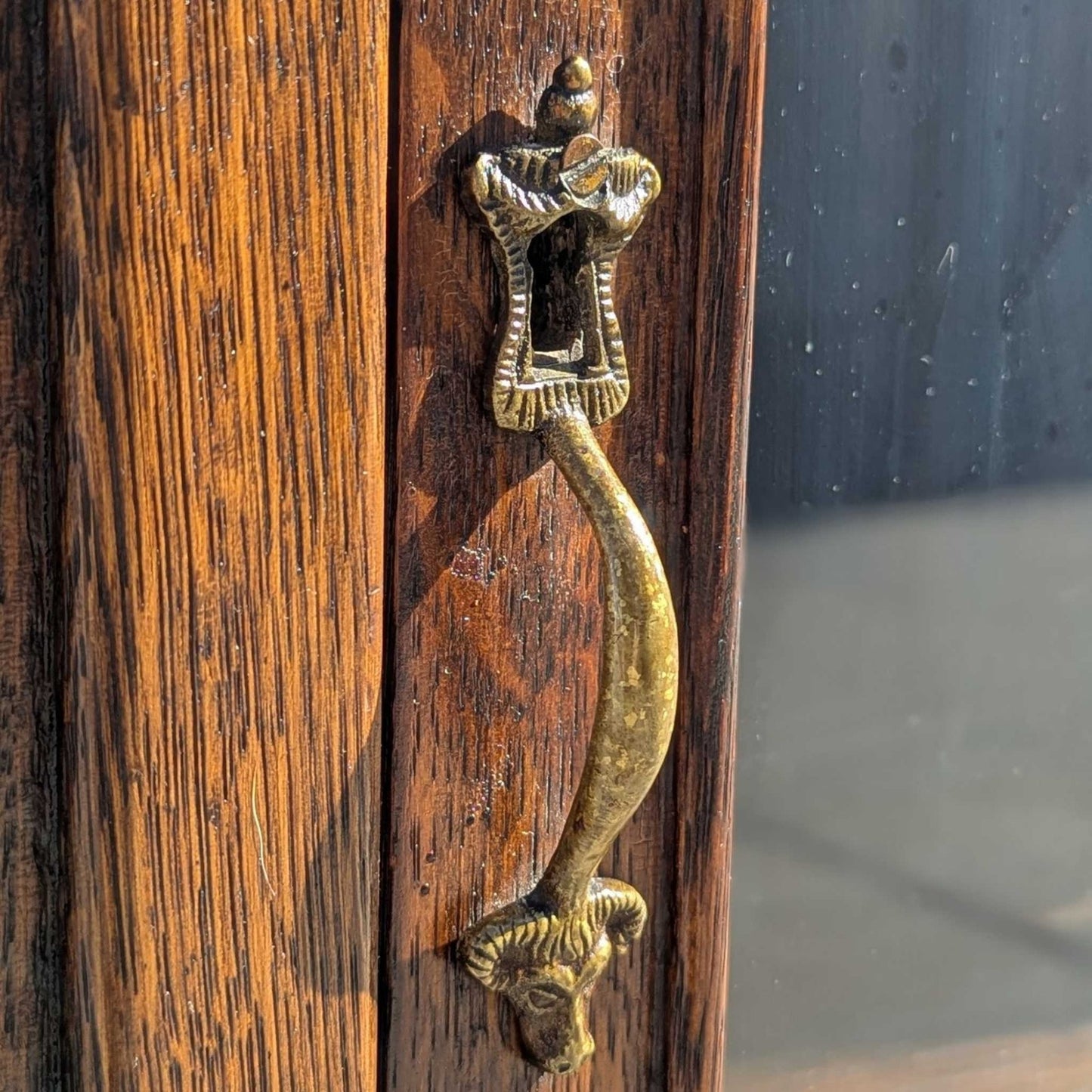 Early 20th Century Edwardian Demi-Lune Curved Glass Display Cabinet
