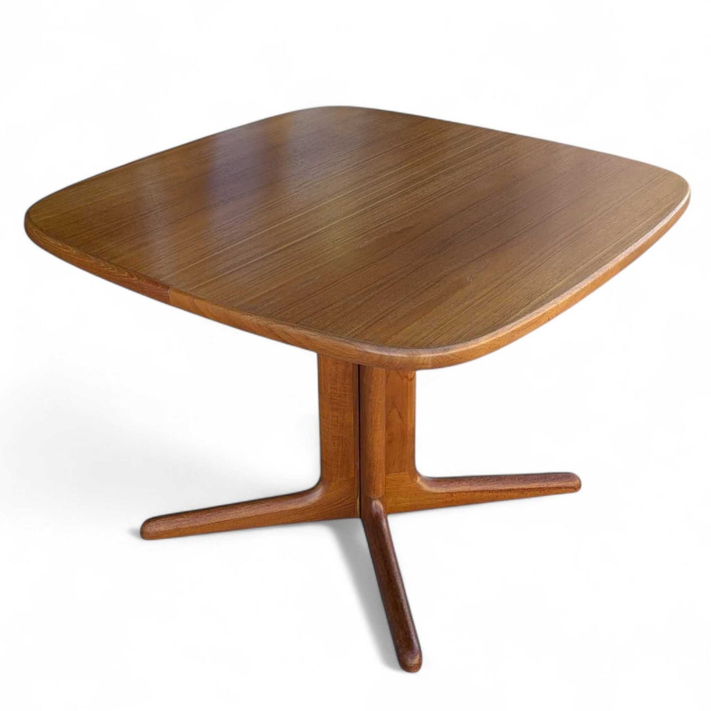 Vintage Teak Dining Table, Rounded Square Top