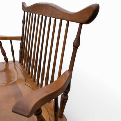 Vintage Wooden Bench – Spindle Back Bench, Classic Farmhouse Style