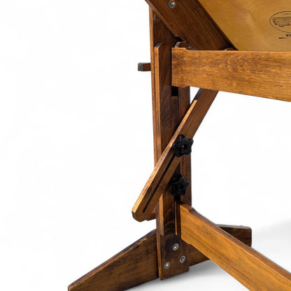 Vintage Versa Tables Adjustable Drafting Table in Solid Wood