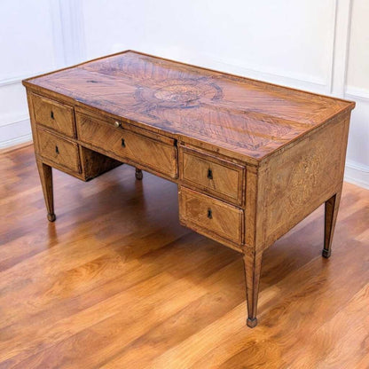 Antique Desk – Lombardy Louis XVI Era Desk, Vintage Writing Table, Elegant Office Furniture, 18th Century Desk