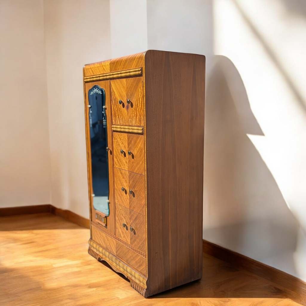 Vintage Art Deco Armoire, c. 1930s