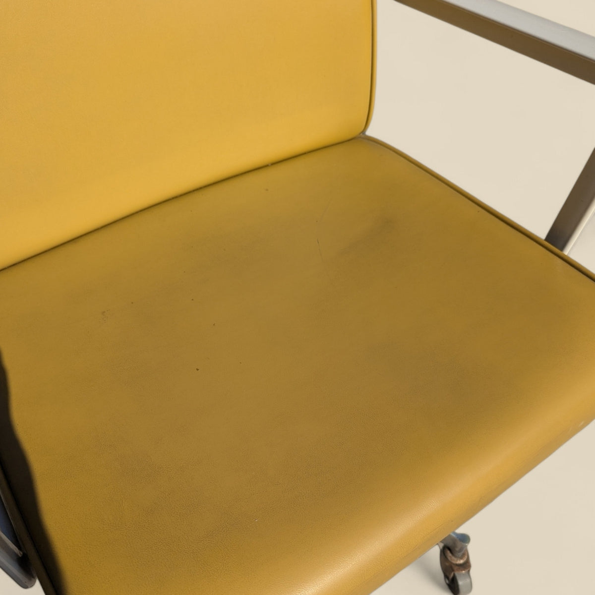 1970s InterRoyal Chrome and Faux-Leather Desk Chair — view 10 of 16