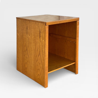 Pair of Oak Modular Utility Cabinets with Pull-Out Shelf, American, c. 1990s