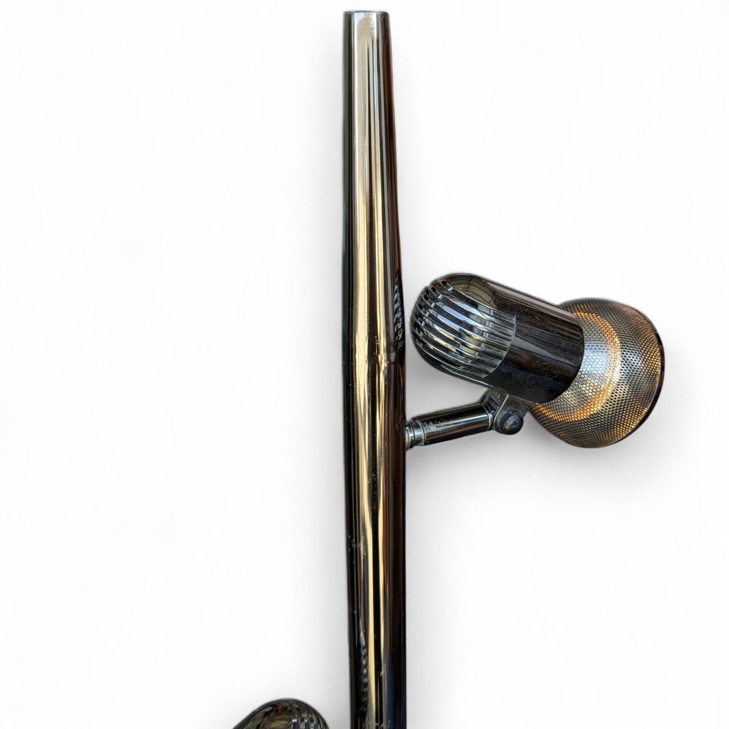 Mid-Century Chrome Floor Lamp with Adjustable Microphone-Style Shades, 1970s