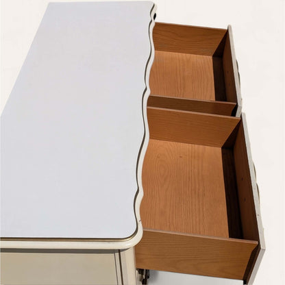 1970s French Provincial Six-Drawer Dresser with Mirror