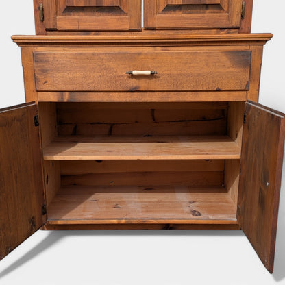 Antique Rustic Cupboard Hutch