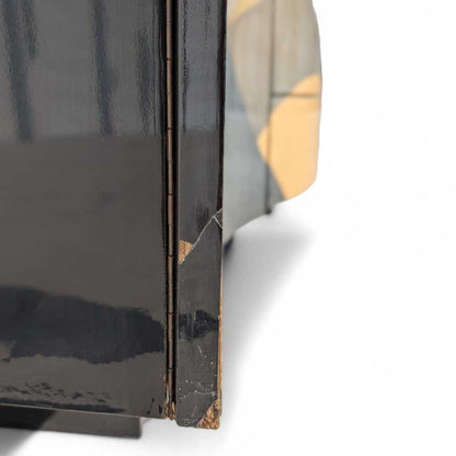 Italian Postmodern Sideboard by Carlo Malnati • Sculptural Curved Cabinet with Inlaid Wood Marquetry Fronts