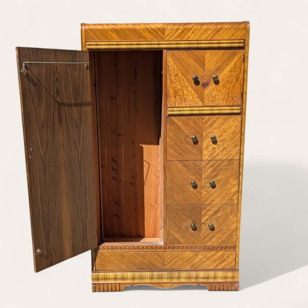 Vintage Art Deco Armoire, c. 1930s