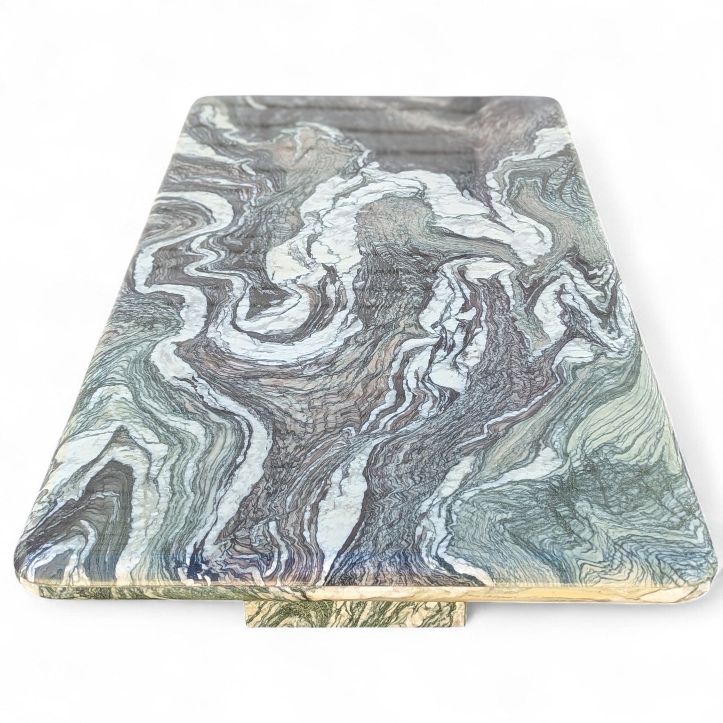 Postmodern Green Marble Coffee Table