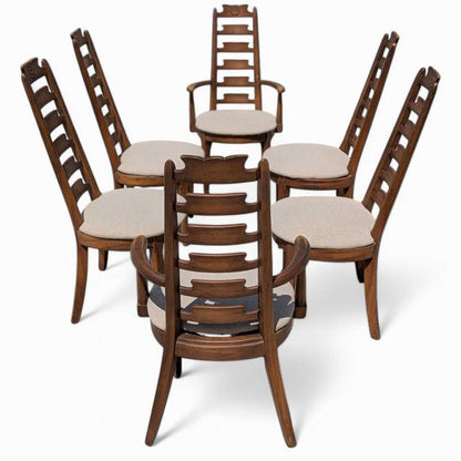 Six Mid Century Dining Chairs by American Furniture Co.