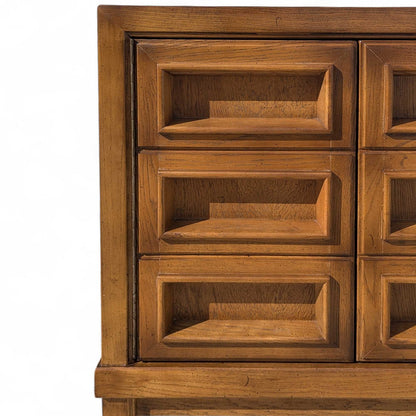 Mid-Century Modern Oak Nightstands- Pair