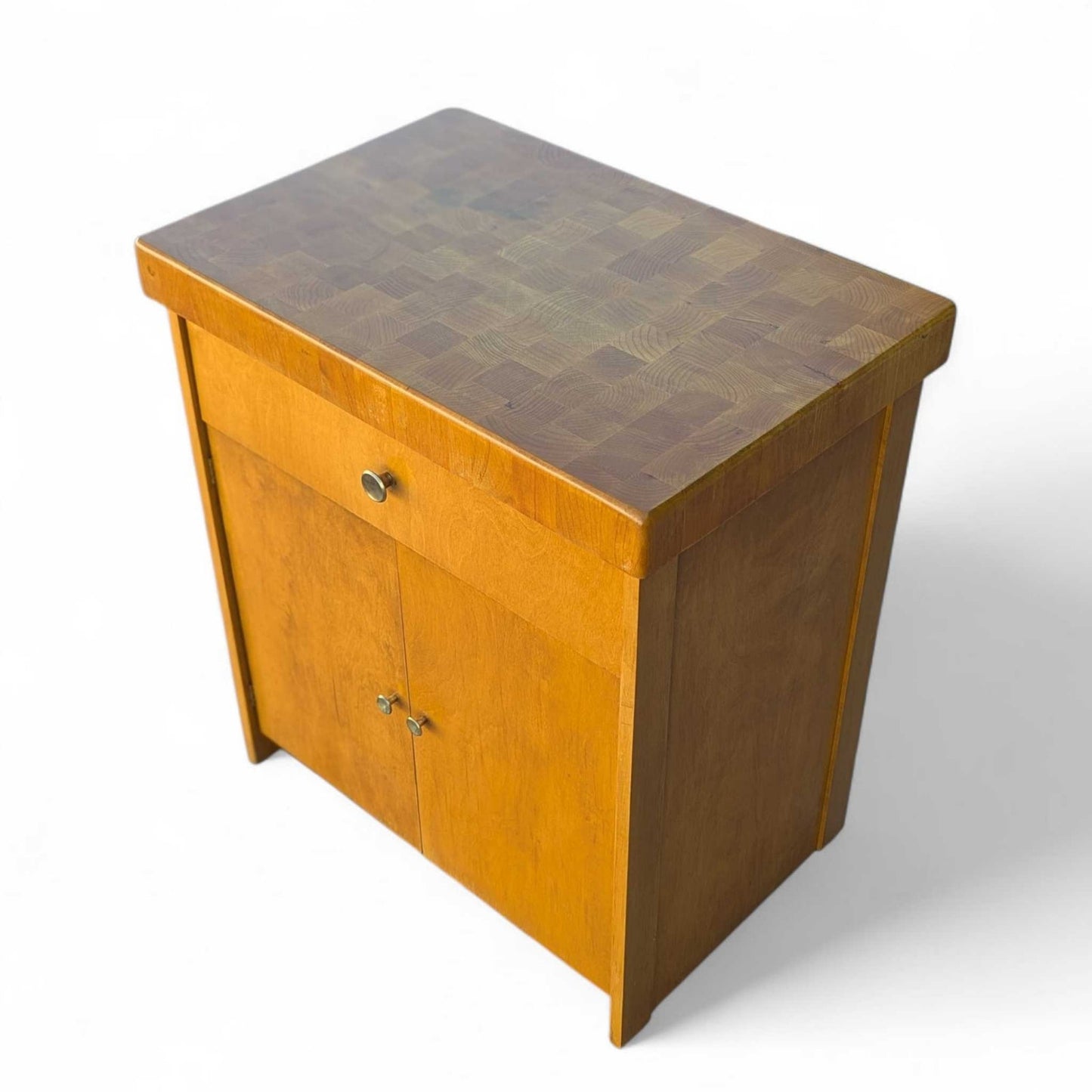 Vintage Butcher Block Top Kitchen Cabinet