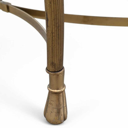 Glass Top Brass Coffee Table by Labarge
