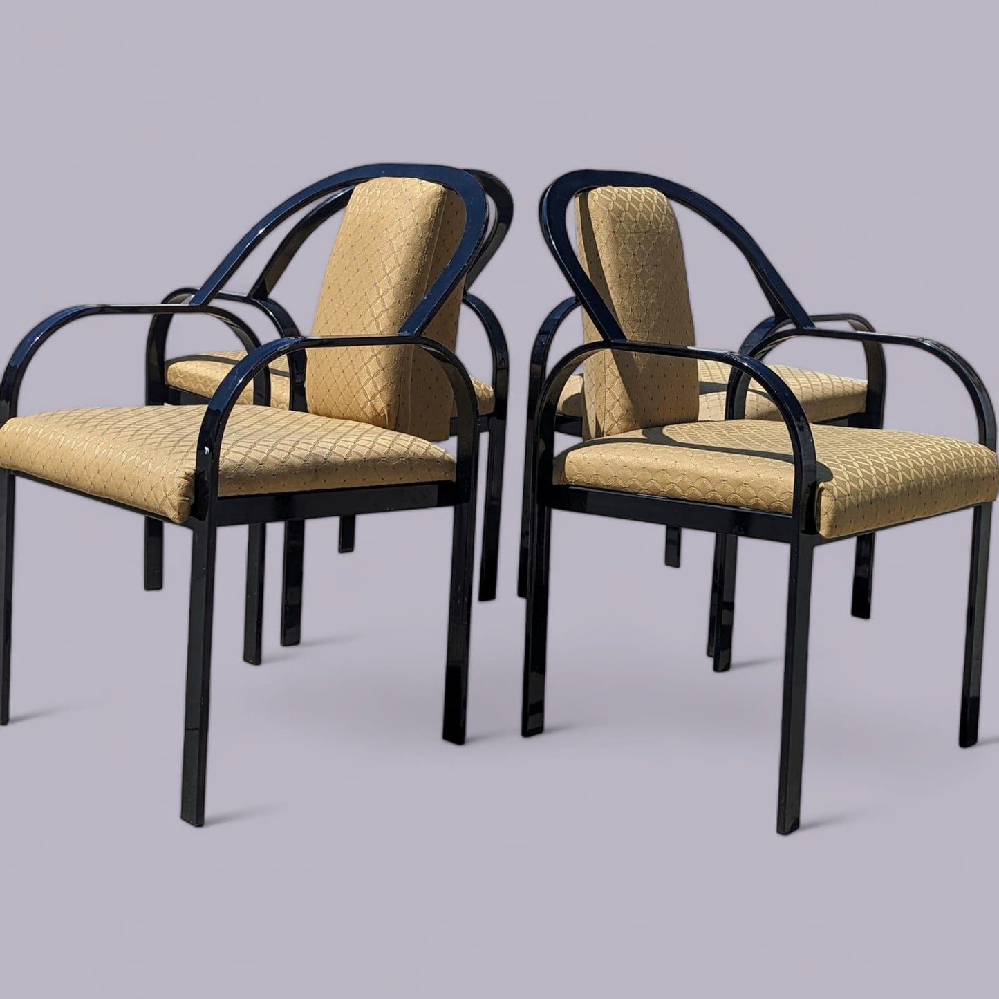 Unique Dining Chairs, Postmodern, Fabric, 80s, Metal Frames, Unique, Kitchen, Italian, Vintage, Mid Century