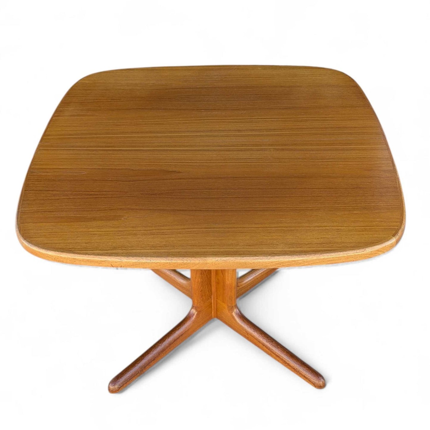 Vintage Teak Dining Table, Rounded Square Top