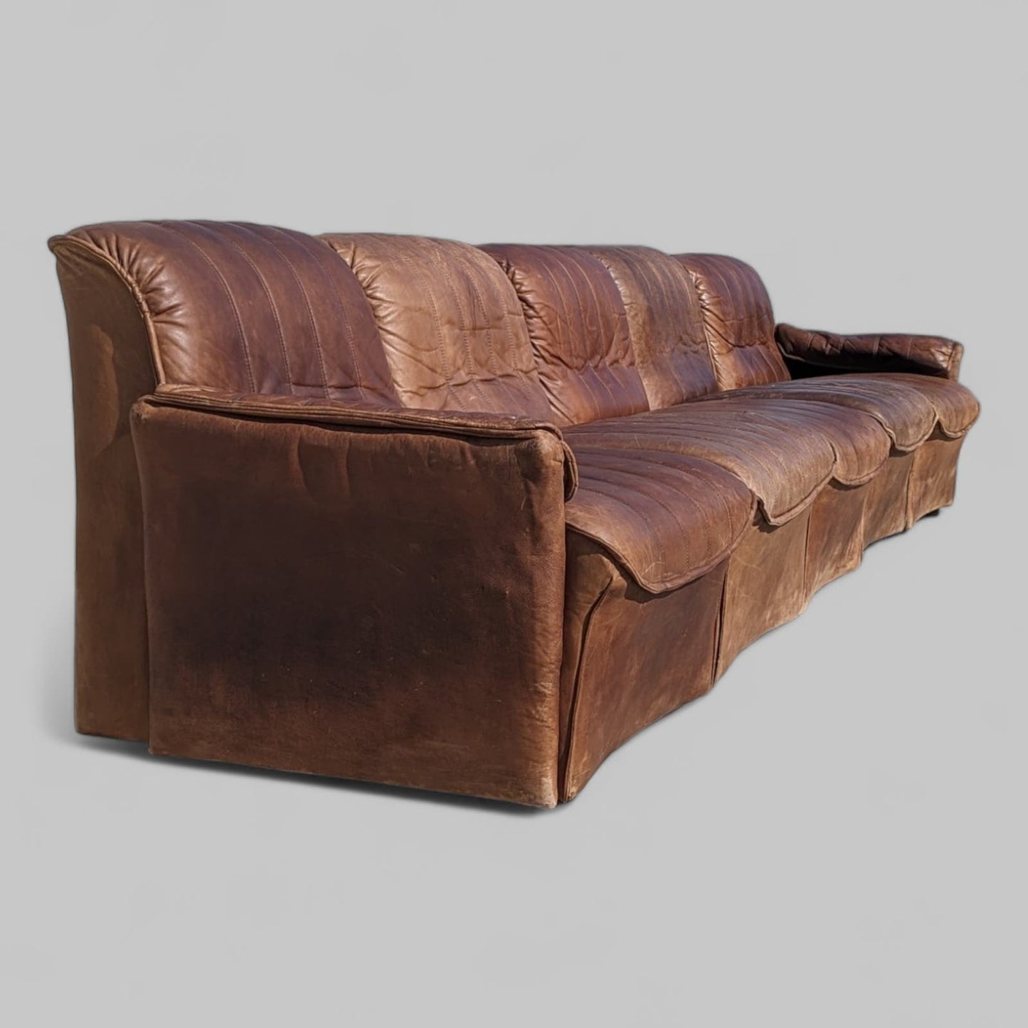 Vintage Leather Modular Sofa, Made in Germany, c. 60s