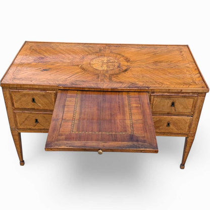 Antique Desk – Lombardy Louis XVI Era Desk, Vintage Writing Table, Elegant Office Furniture, 18th Century Desk