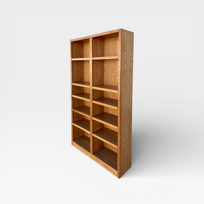 Vintage Oak Double-Column Bookcase, Late 20th Century
