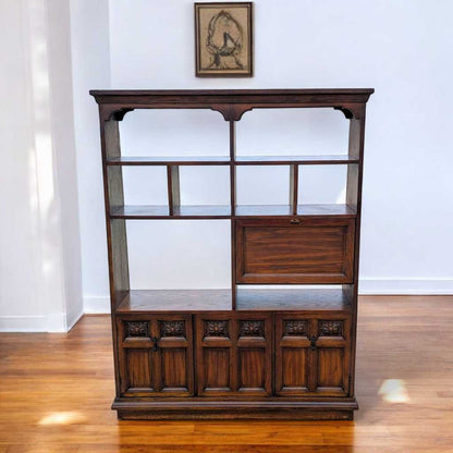 Vintage Freestanding Wall Unit – Spanish Revival, Rustic, MCM, Mid Century Modern