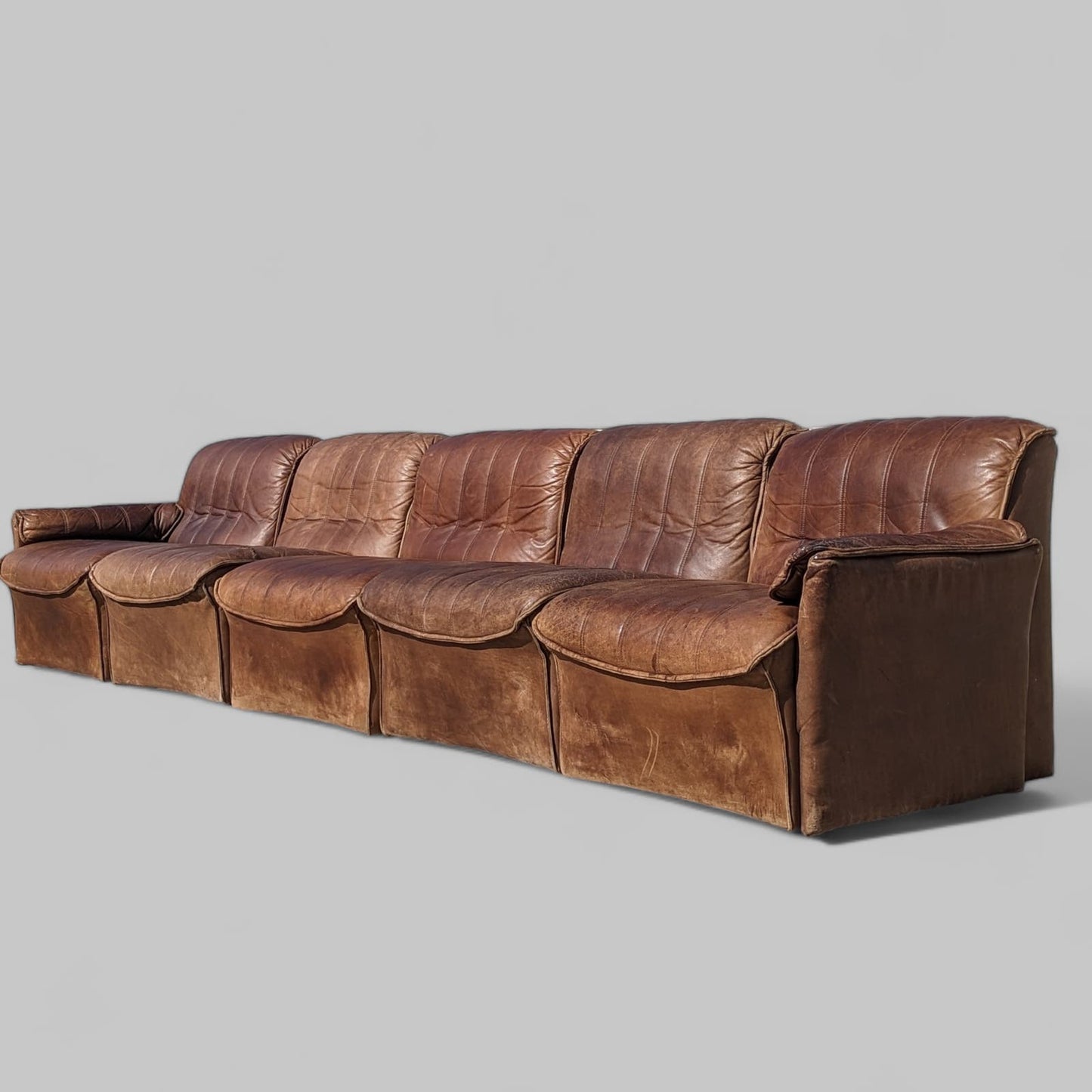 Vintage Leather Modular Sofa, Made in Germany, c. 60s