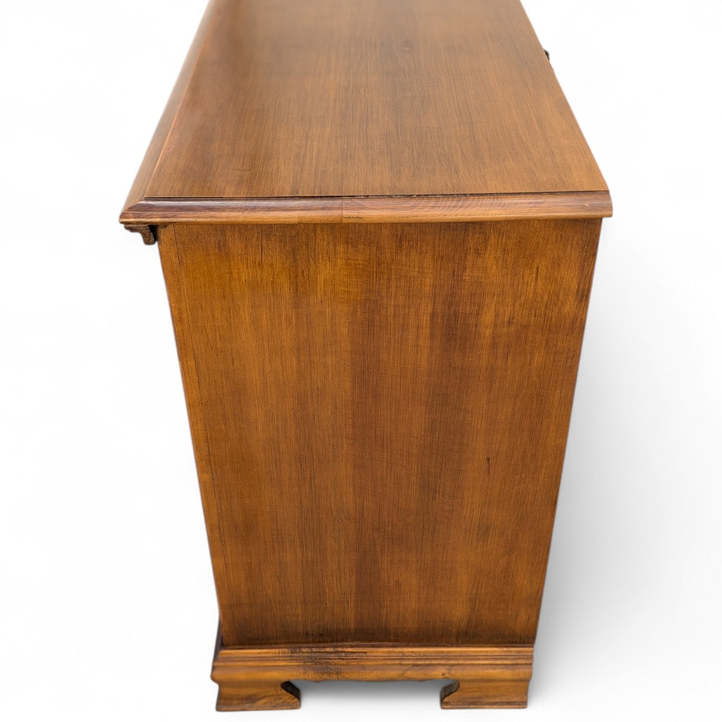 Vintage Traditional Nine-Drawer Wood Dresser With Bracket Feet