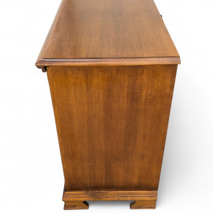 Vintage Traditional Nine-Drawer Wood Dresser With Bracket Feet