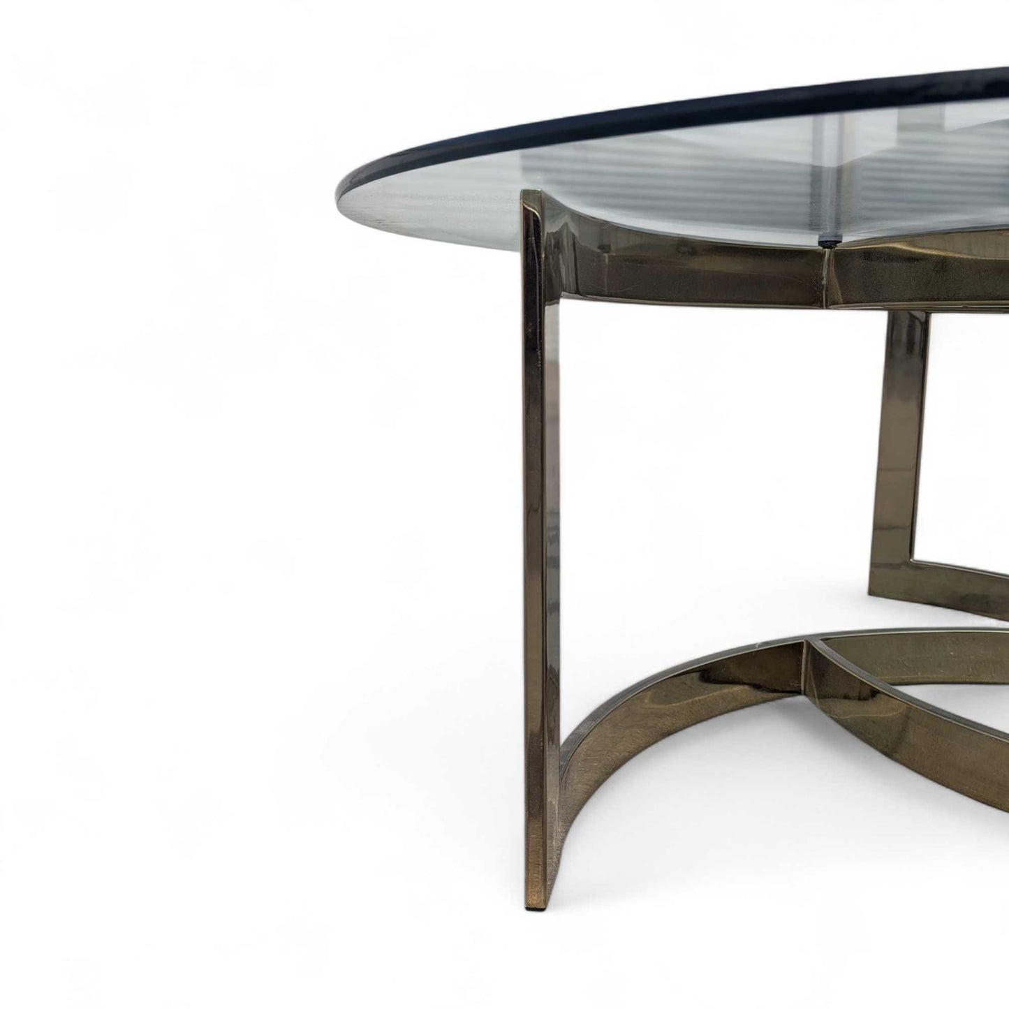 Brass + Glass Coffee Table, c. 1970s