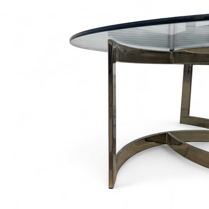 Brass + Glass Coffee Table, c. 1970s