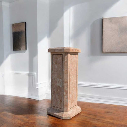 Vintage Tesselated Stone Pedestal – c. 1980s