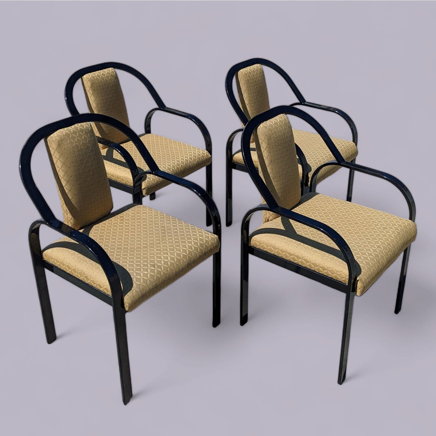 Unique Dining Chairs, Postmodern, Fabric, 80s, Metal Frames, Unique, Kitchen, Italian, Vintage, Mid Century