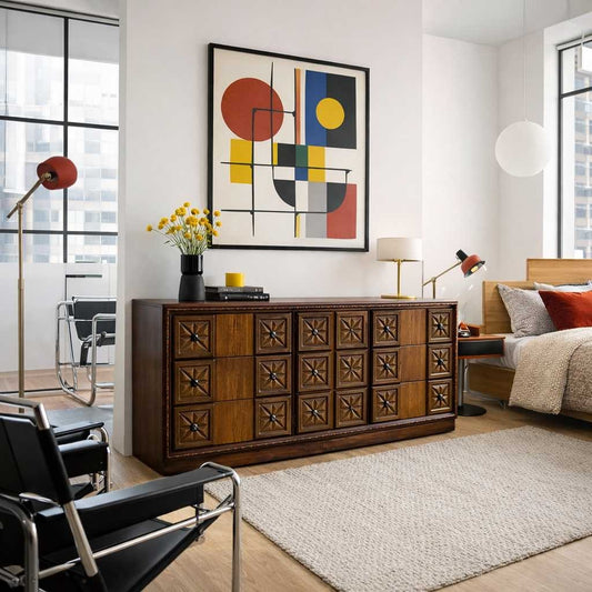 Brutalist Dresser, MCM Lowboy, c. 1970s