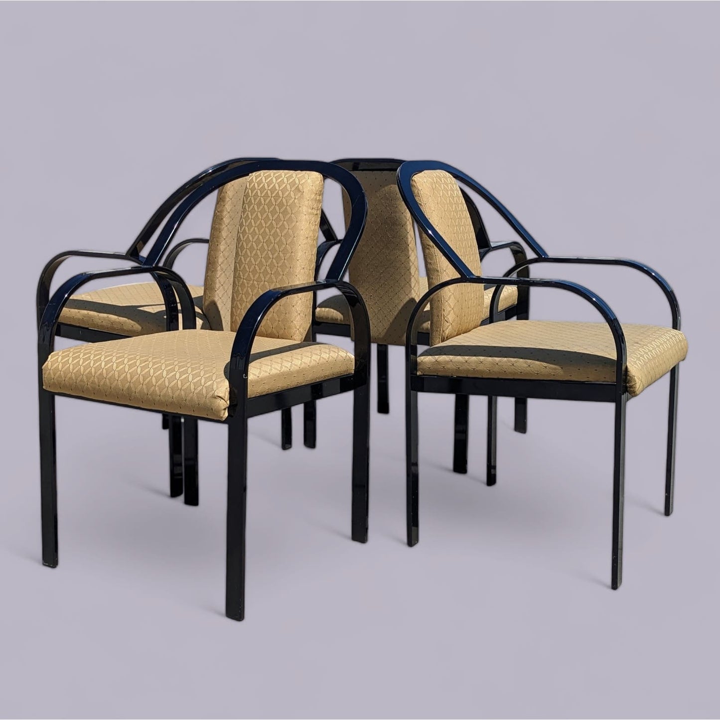 Unique Dining Chairs, Postmodern, Fabric, 80s, Metal Frames, Unique, Kitchen, Italian, Vintage, Mid Century