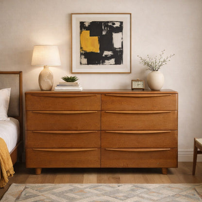 Heywood Wakefield 8 Drawer Lowboy Dresser