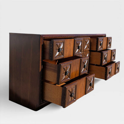 Brutalist Dresser, MCM Lowboy, c. 1970s