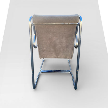 Chrome Cantilever Dining Chairs, Set of 6