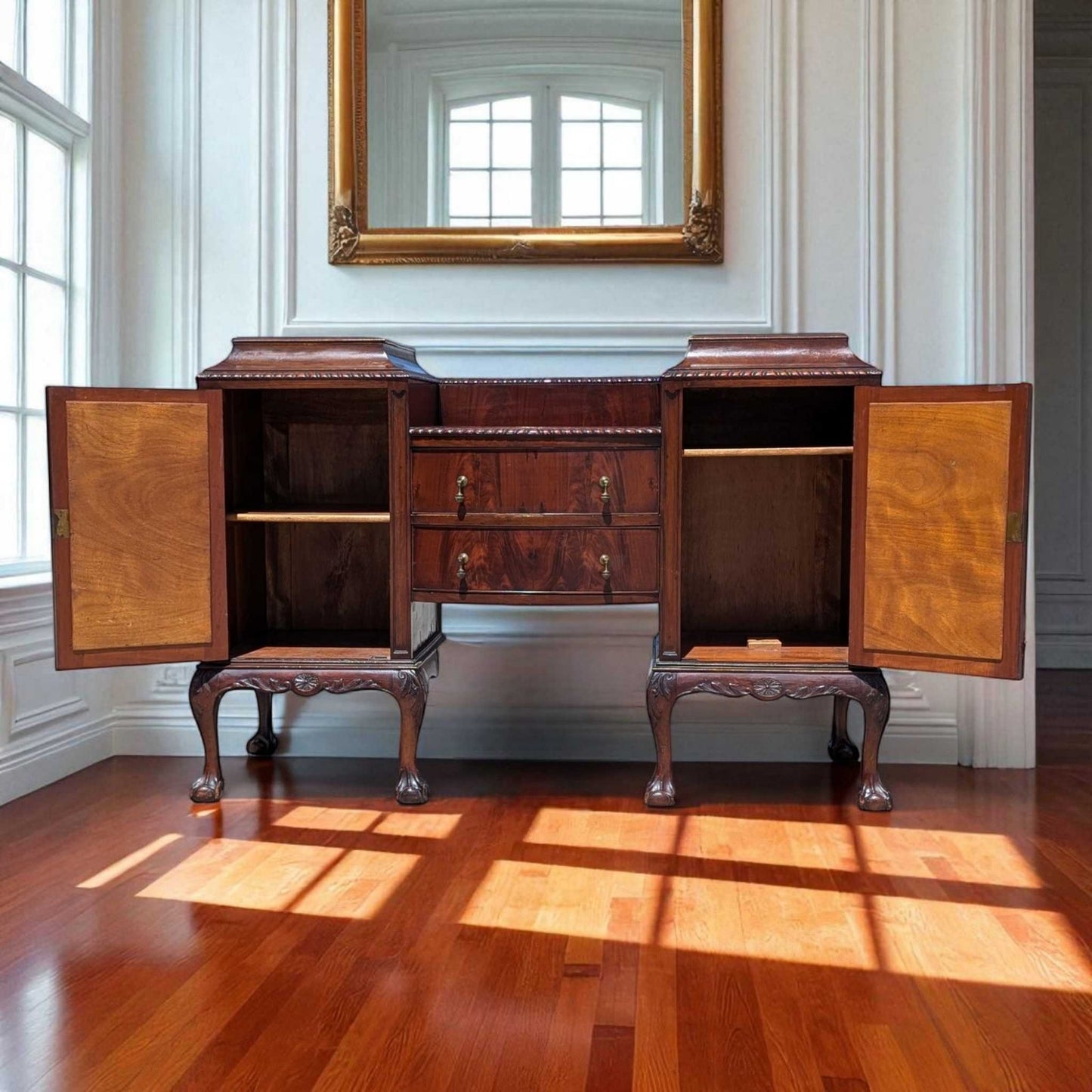 Antique Chippendale Sideboard Buffet