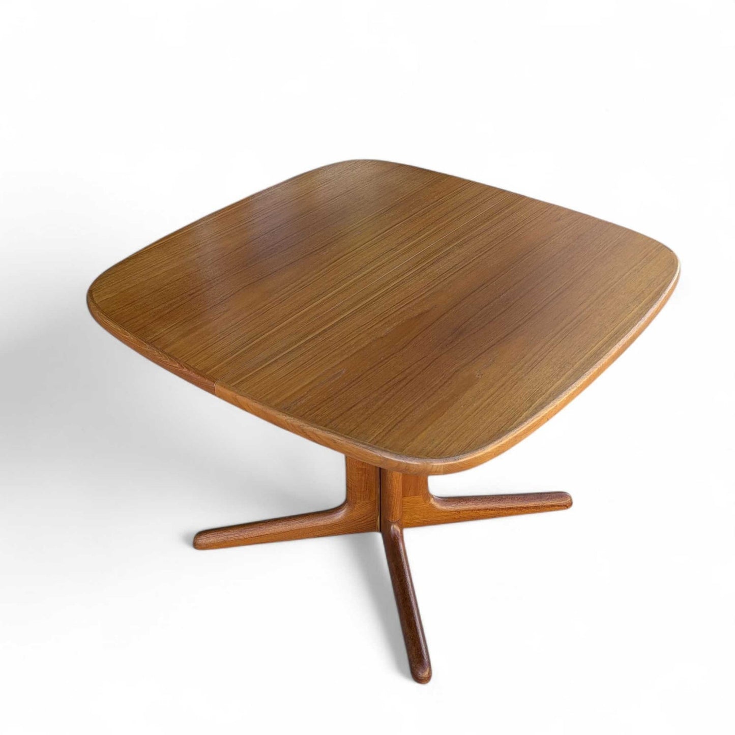 Vintage Teak Dining Table, Rounded Square Top