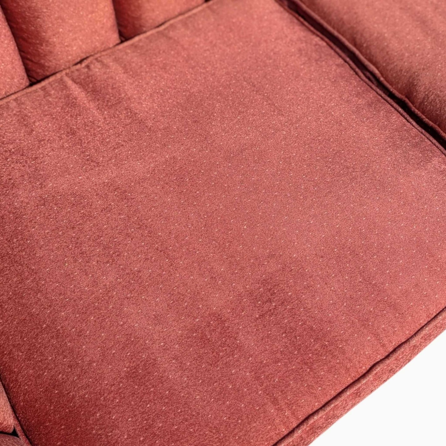 Vintage 1980s Tufted Sofa – Postmodern Loveseat in Rose Upholstery, Milo Baughman Style, 67" Long