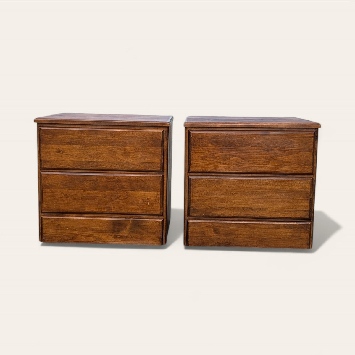 Pair of 1970s Solid Wood Chinoiserie Nightstands — view 1 of 12