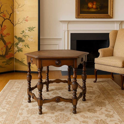 Antique Small Dining Table or Oversized Accent Table