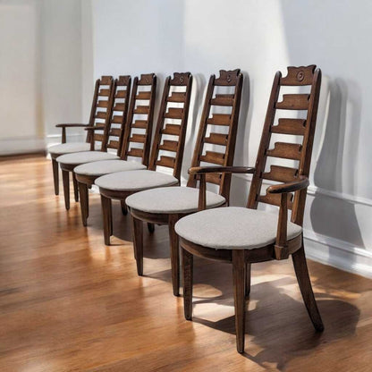 Six Mid Century Dining Chairs by American Furniture Co.