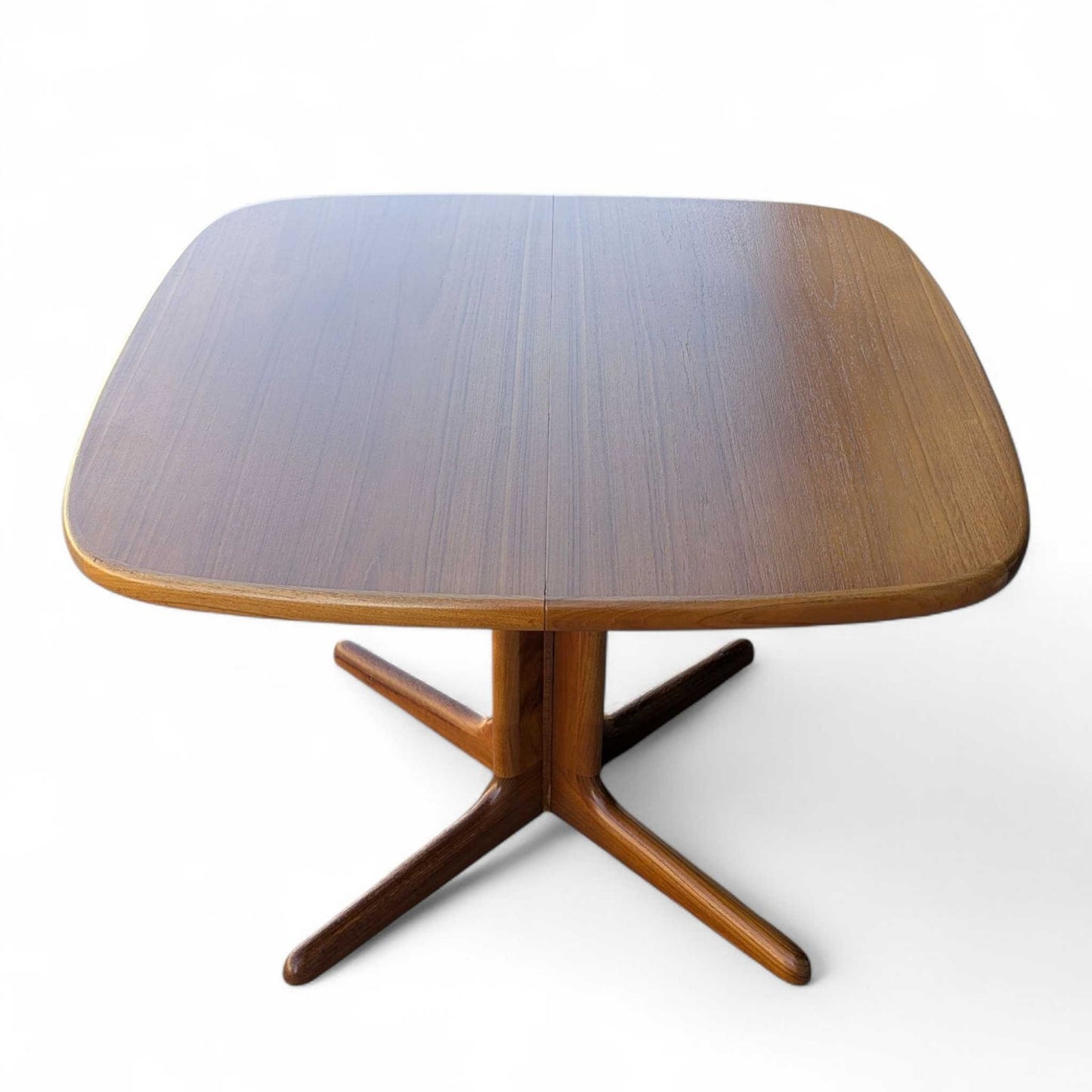 Vintage Teak Dining Table, Rounded Square Top