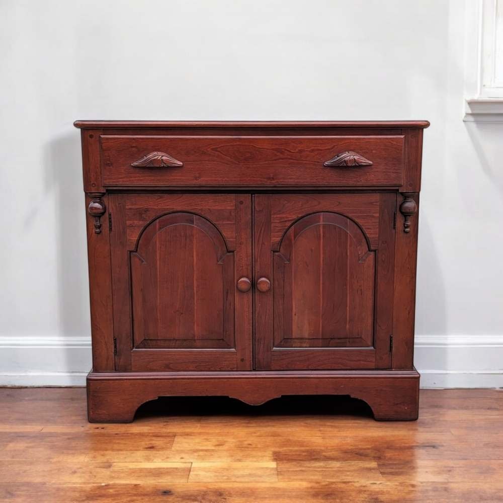 Vintage Buffet, Storage Entryway Cabinet, Cherry, Sideboard, Victorian, East Lake, Antique