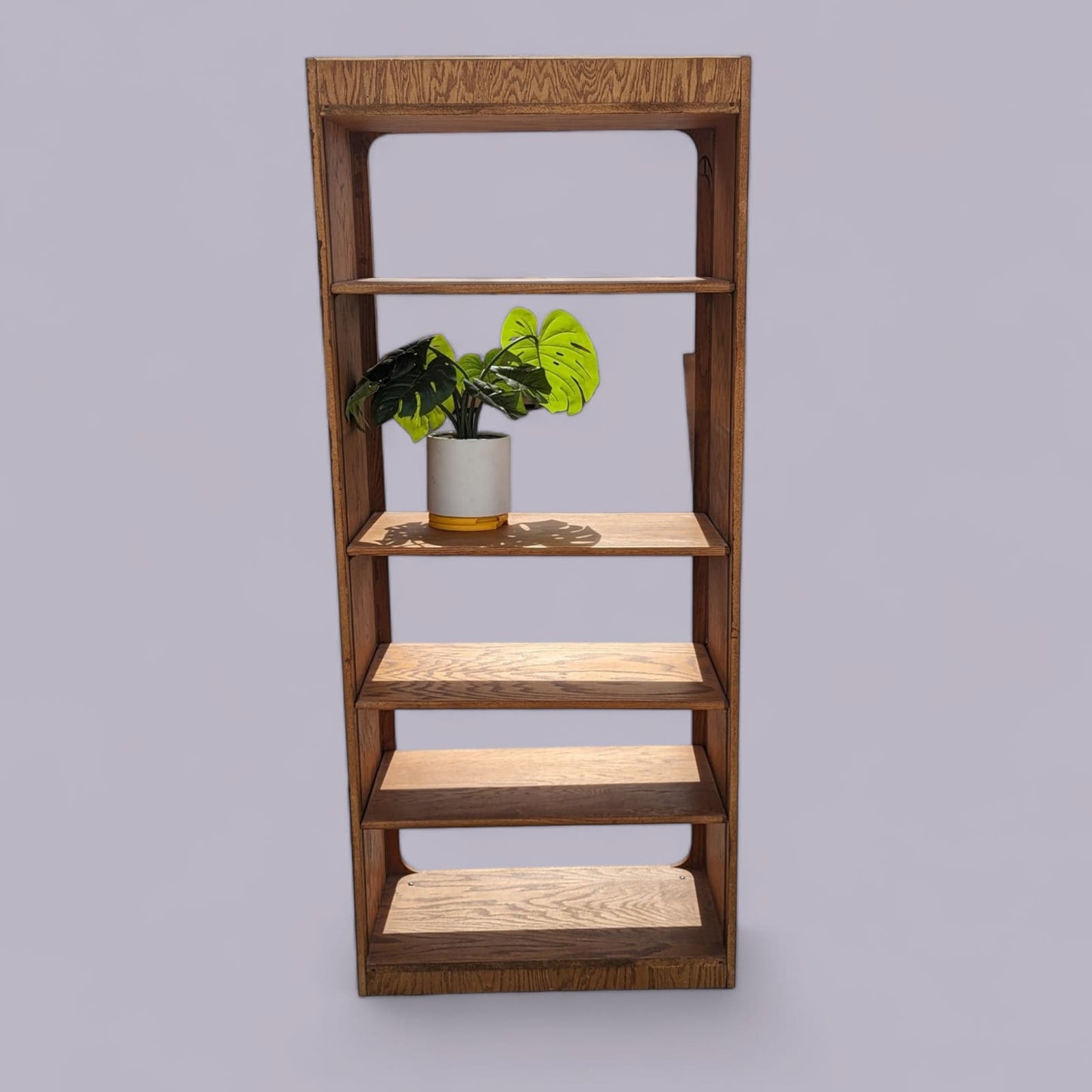 Oak Bookcase, Freestanding, Adjustable Shelving